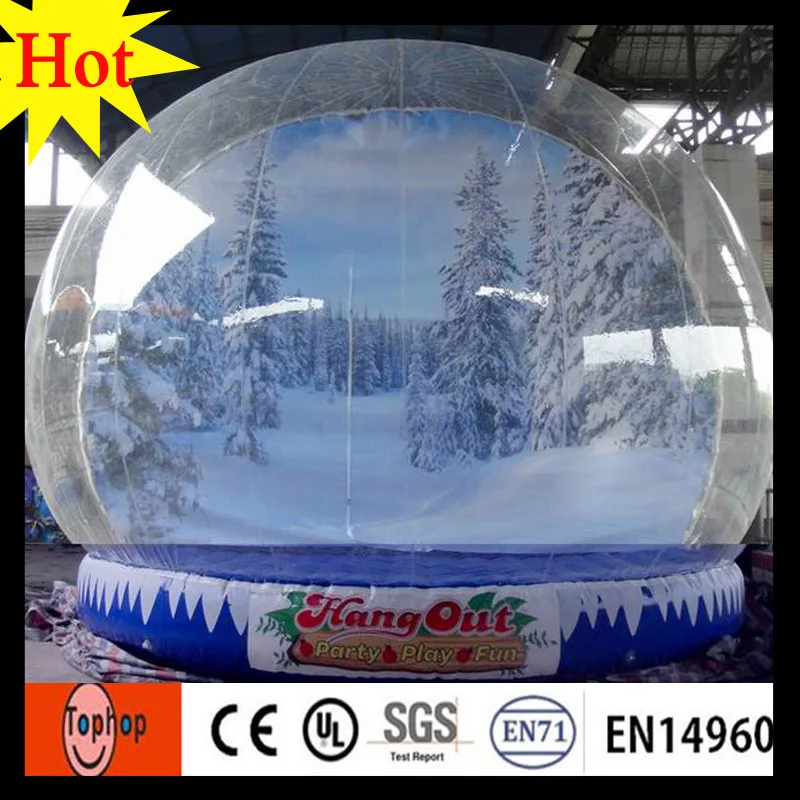 Сумасшедшая цена, гигантский 3M Рождественский надувной снежный шар для украшения, надувной человеческий снежный шар для фотографии