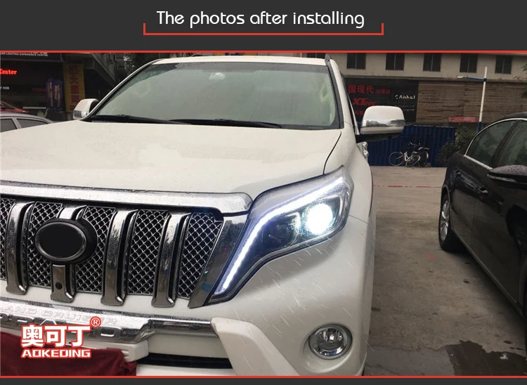 AKD автомобильный Стайлинг для Toyota Prado LC150 светодиодный фонарь 2013- Prado светодиодный DRL Hid головной фонарь Ангел глаз биксеноновый луч аксессуары