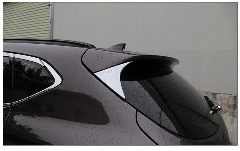 Chromed Rear Spoiler Trim Cover For Hyundai Tucson Accessories 2015 2016 2017