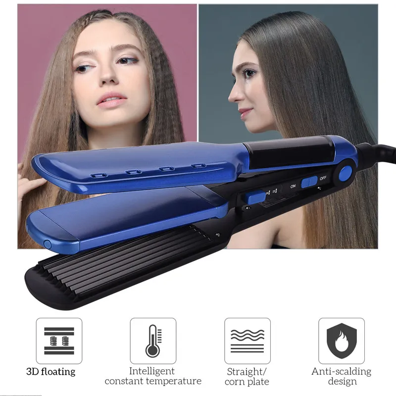 

Multifunction Hair Straightener Crimper 3D Floating Tourmaline Ceramic Hair Straightening Corrugated Iron Hair Styling Tool 0