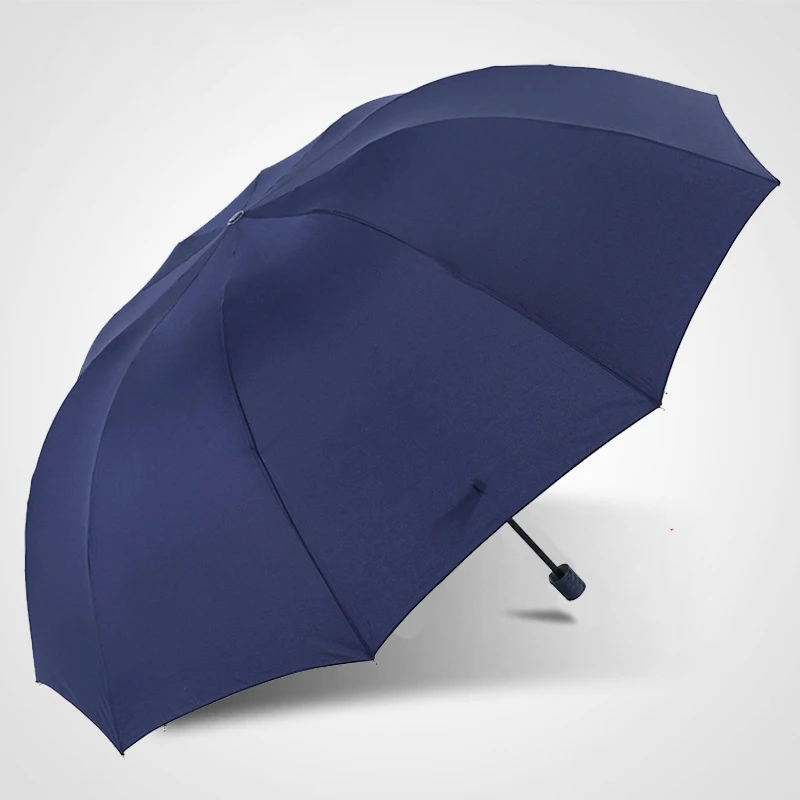 130CMBigTopQualityUmbrellaMenRainWomanWindproofLargeUmbrellasMaleWomenSun3FoldingBigUmbrellaOutdoorParapluie