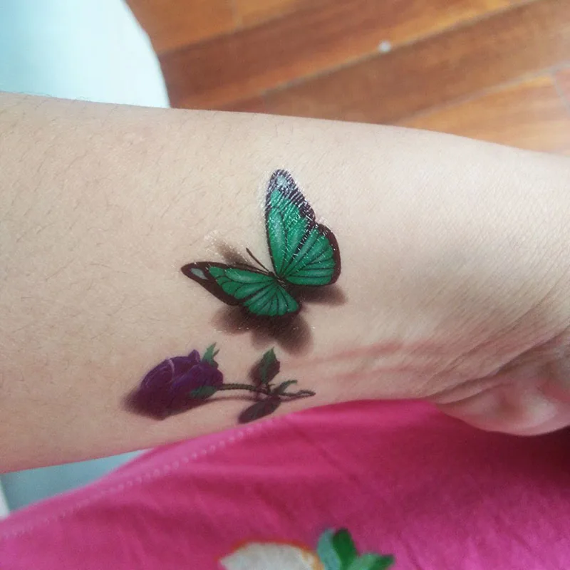 Rose De Tatouage Femmes 3d Corps De Tatouage Temporaire