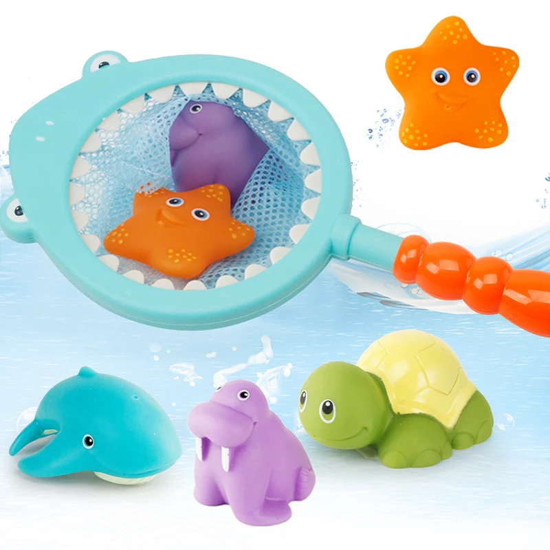 

Cute Shark Squeezing Music Spray Water Temperature Change Color Silicone Animal Starfish Children Bathroom Bath Play Bath Toys