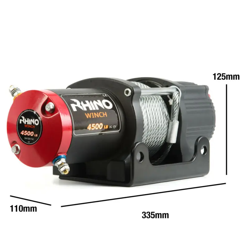 Электрическая лебедка с дистанционным управлением 12 В 4500lb высокопрочная