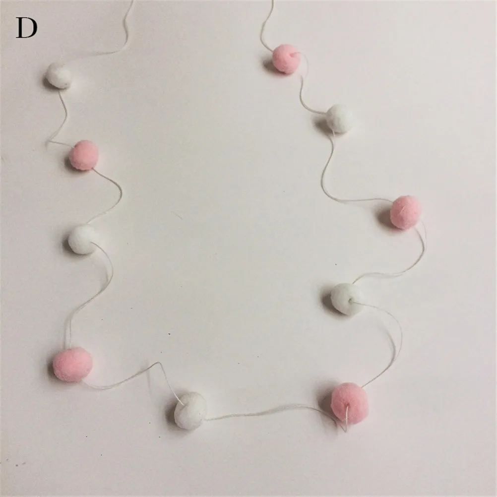 200 см в скандинавском стиле ручной работы фетровая гирлянда из шариков для детской комнаты орнамент Настенный навесной домашний Декор Детский помпон гирлянда вечерние реквизит - Цвет: D