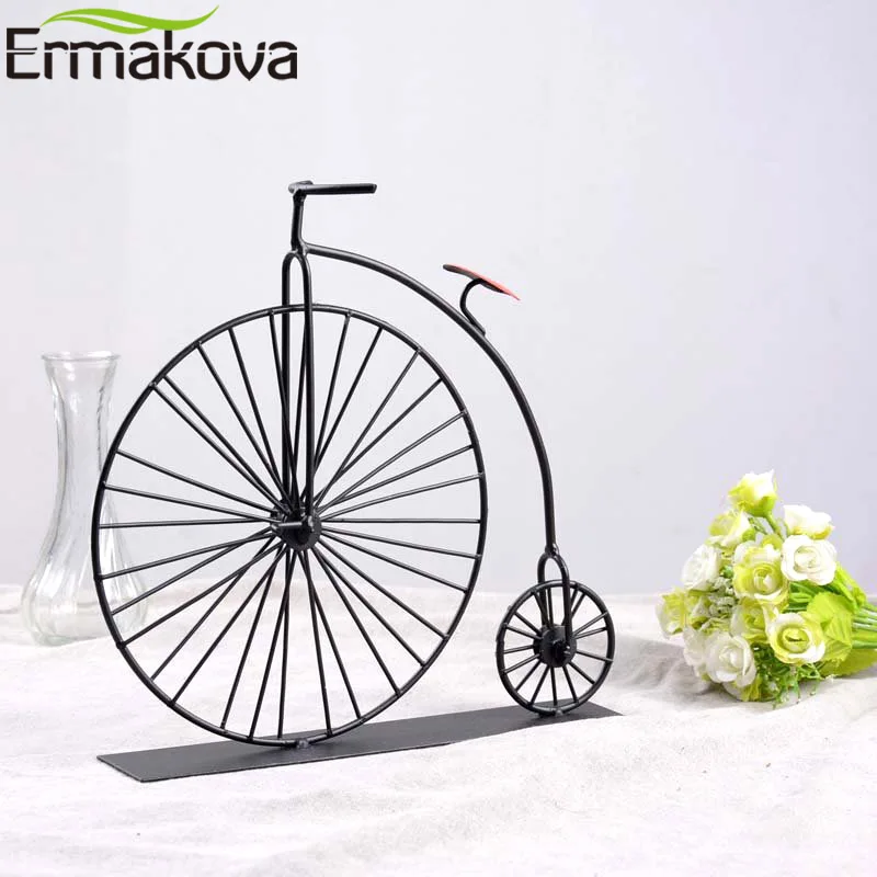 

ERMAKOVA Metal Crafts Old Bicycle Model Retro Vintage Old Bike Model Antique Bicycle Club Ornament Home Office Decoration BMT-03