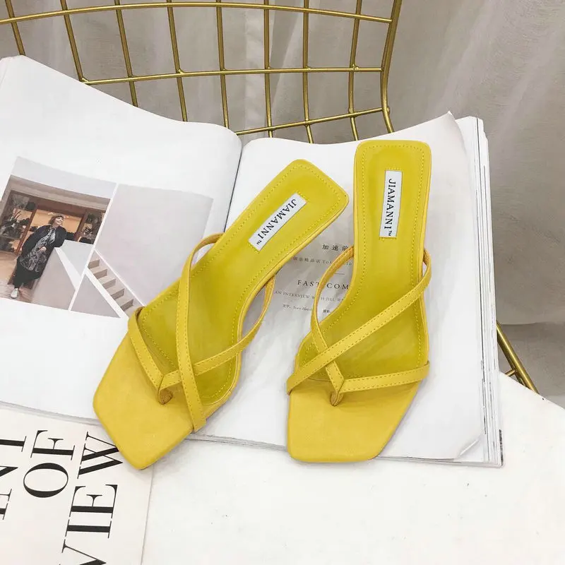 

K1185 2019 New Roman Slippers Fashion Simple Temperament Wearing High-heeled Slippers for Women