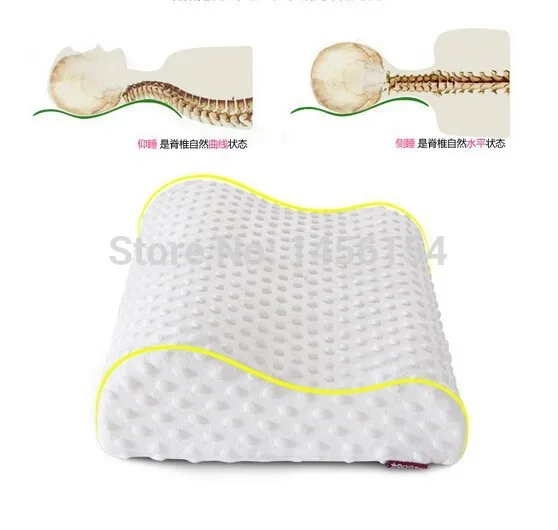 Ортопедическая подушка для шеи из волокна, медленный отскок, подушка из пены с эффектом памяти, Шейная подушка, забота о здоровье