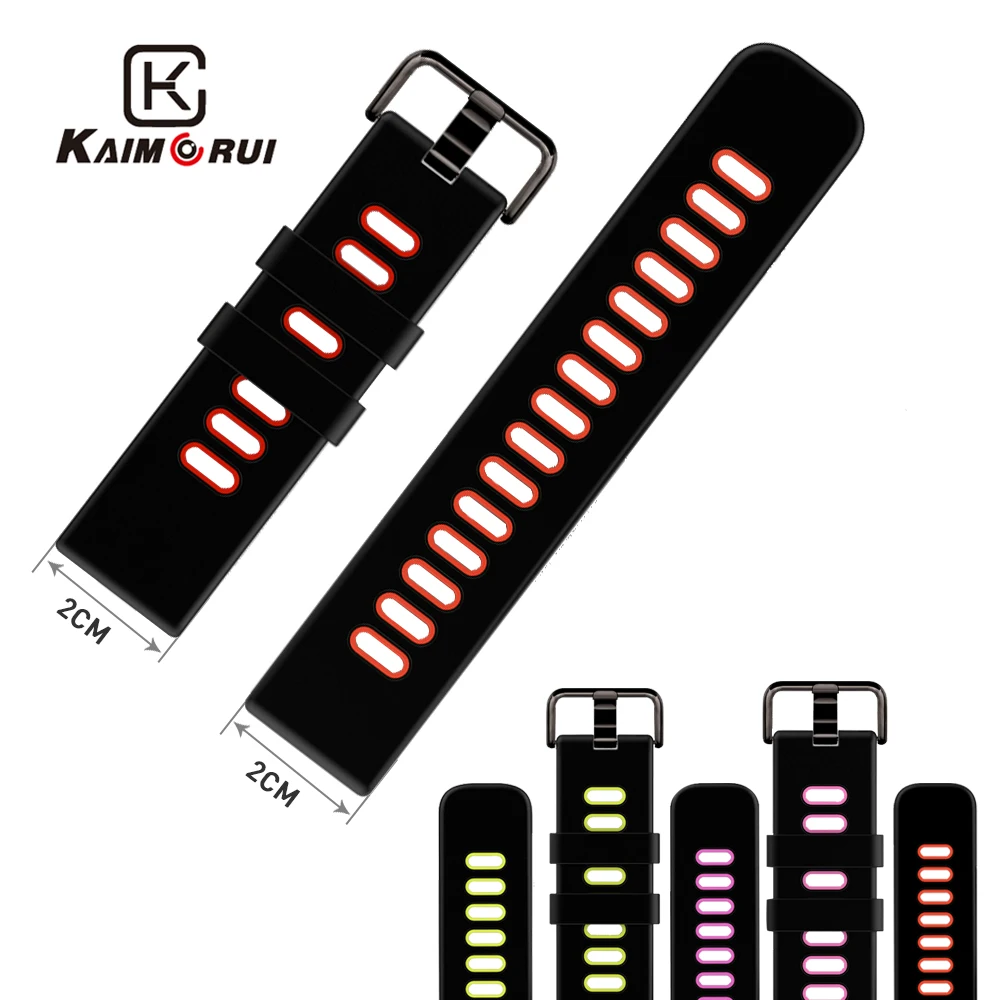 

Kaimorui GV68 Smart Watch Strap Smart Accessories 3 Colors Smart Strap Silicone Strap Replacement for GV68 Smart Watch