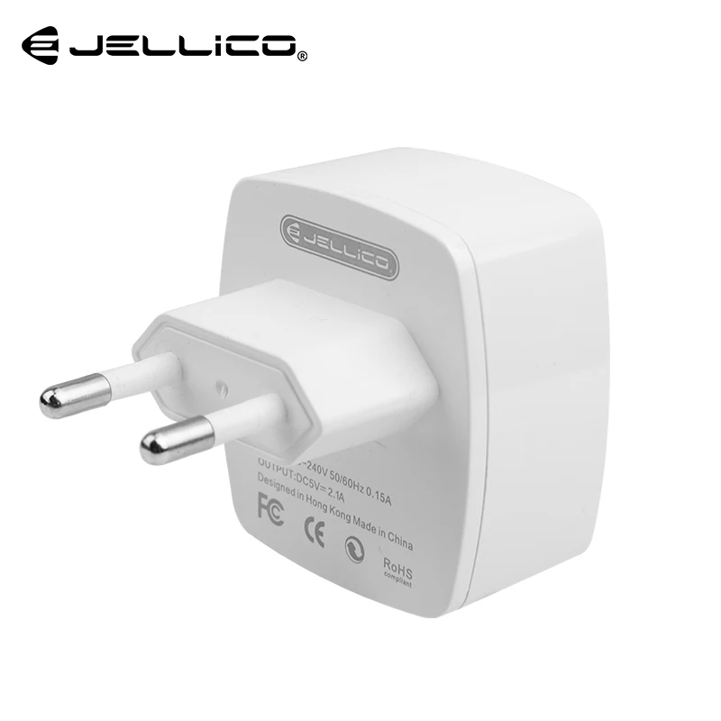 Jellico 5 V/2.1A المزدوج ميناء الاتحاد الأوروبي التوصيل الهاتف المحمول شاحن USB جدار شاحن سريع شحن ل فون X 8 7 سامسونج S8 Xiaomi اللوحي Jellico 5 V/2.1A المزدوج ميناء الاتحاد الأوروبي التوصيل الهاتف المحمول شاحن USB جدار شاحن سريع شحن ل فون X 8 7 سامسونج S8 Xiaomi اللوحي