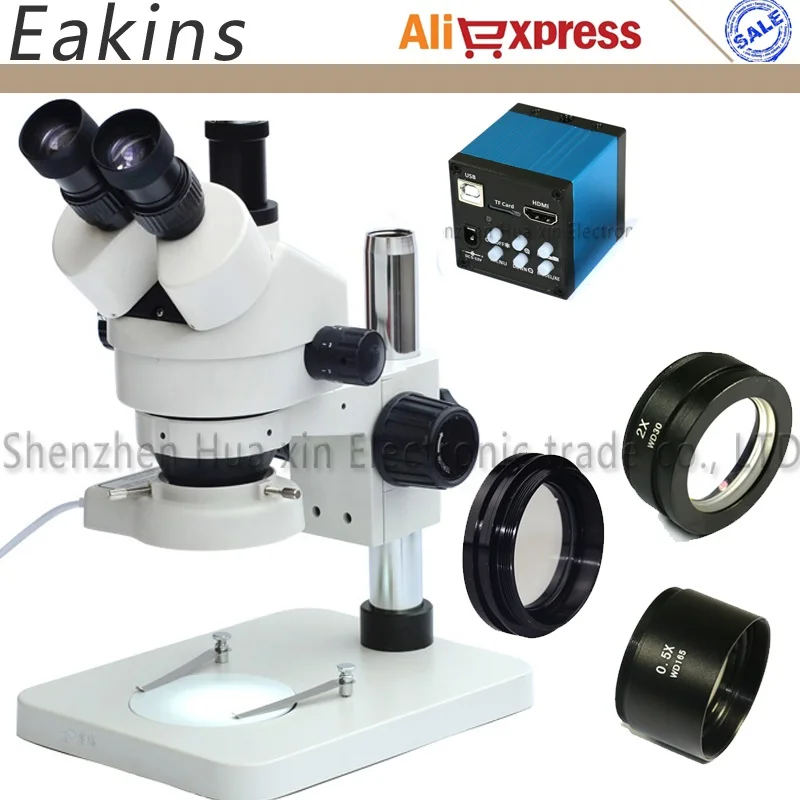 3.5 ~ 90X Zoom Simul-focal Trinoculaire Stereo Microscoop 20MP HDMI/USB Industriële Digitale Video Camera 56 LED licht 3.5 ~ 90X Zoom Simul-focal Trinoculaire Stereo Microscoop 20MP HDMI/USB Industriële Digitale Video Camera 56 LED licht