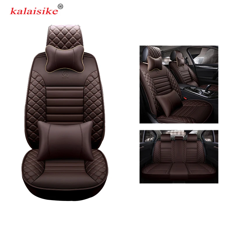 Kalaisike High Quality Leather Universal Car Seat Cover Fits 5 Seat