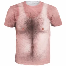 Newest Summer Funny T-Shirt Hairy Chest 3D t shirt Men Women Casual tee shirts Hipster Shirtless Prints t shirts Harajuku Tees