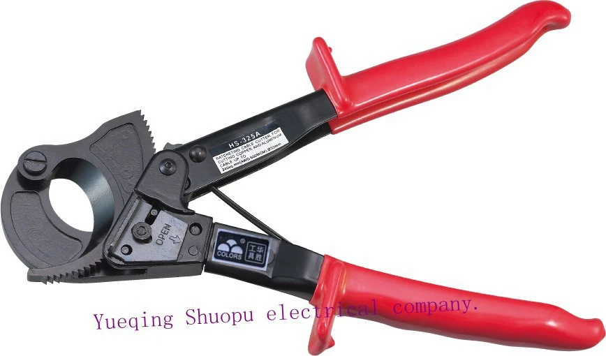 HS-325A Electrical Ratchet Wire Cable Cutter Plier Cutting Tool up to 240mm Max 
