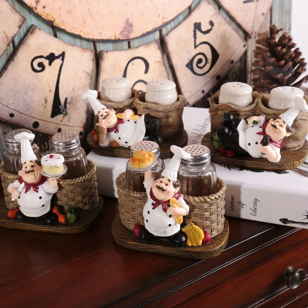 

Cute Chef Pepper Bottle Ornaments Home Decoration Accessories Artesanato miniaturas manualidades Kitchen decoration Resin crafts