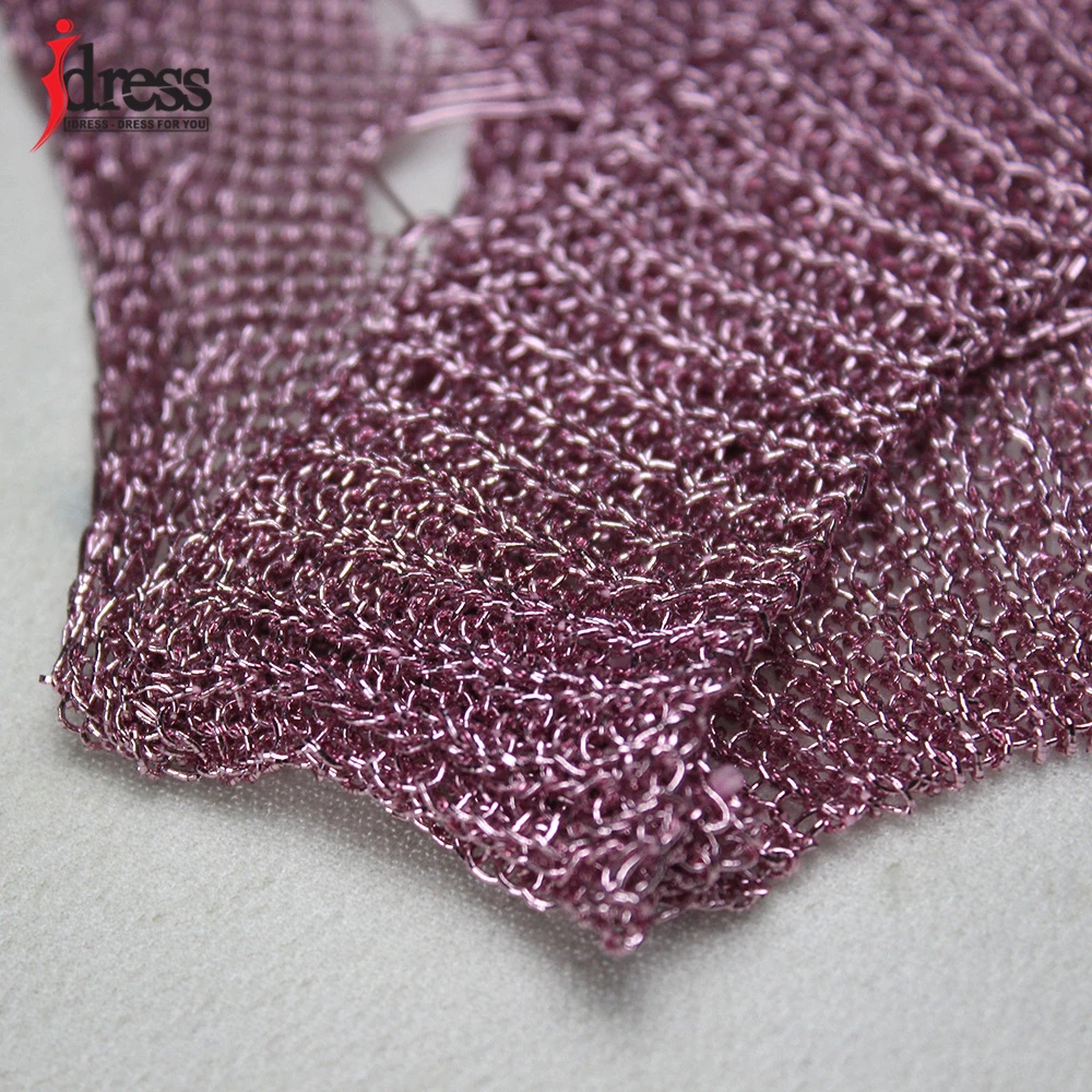 IDress Sexy Knitted Crochet Club Dress 2017 Summer Beach Sleeveless Maxi Dress Hollow Out See Through Purple Gold Beach Dress (13)