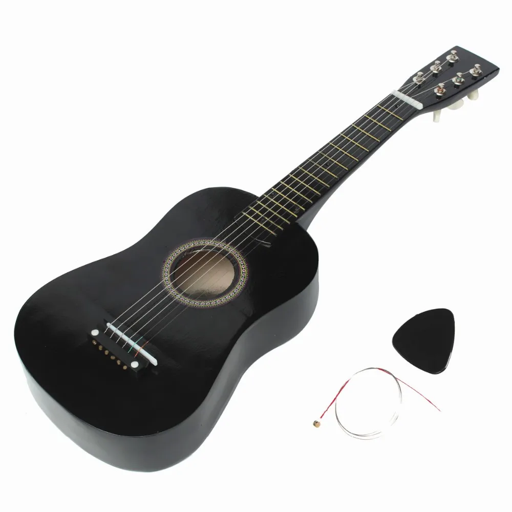 23" 6 String Wooden Acoustic Mini Guitar Instrument Toy For Beginners