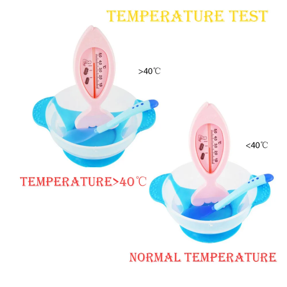 3pcs/set Baby Assist Bowl +Temperature Sensing Spoon+ Fork Infant Kids Feeding Bowl Set Baby Learning Tableware Solid Feeding 3pcs/set Baby Assist Bowl +Temperature Sensing Spoon+ Fork Infant Kids Feeding Bowl Set Baby Learning Tableware Solid Feeding