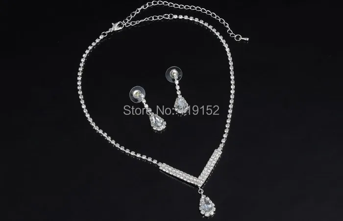 Комплект из колье и серёг для невесты 12 18 дюймов|earrings platinum|necklace earring setnecklace peacock |