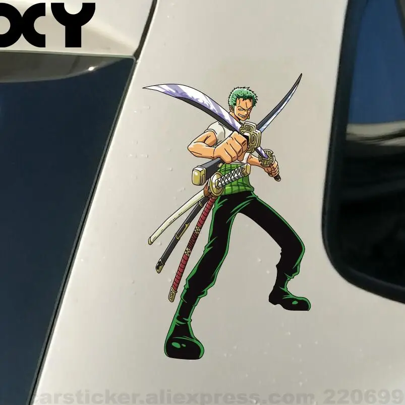 Аниме забавная виниловая светоотражающая лента One Piece Luffy автомобильные наклейки