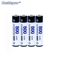 4 шт./лот doulepow DP-AAA800mAh 1,2 в Ni-MH аккумуляторная батарея в фактической высокой емкости батареи 800 мАч