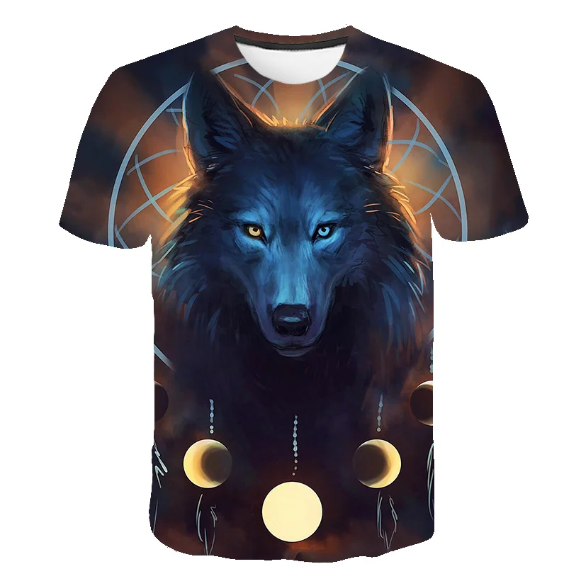 Wolf T shirt Men Animal Tshirt Anime Clothes Magic 3d Print T-shirt Hip hop Tee Cool Mens Clothing 2019 New Summer Tops