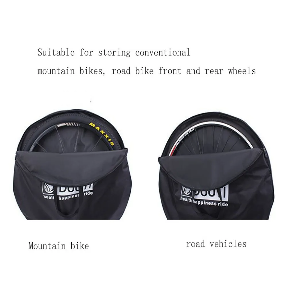 Discount Cycling MTB Road Bike Single Wheel Bag Black Bike Carrier Bag Bicycle Wheel Bag Bicycle Accessories Portable Waterproof Nylon 1