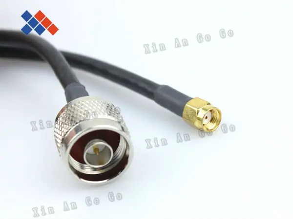 RF кабель N мужчины к RP SMA Мужской обжимной RG58 100 см|Соединители| |
