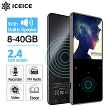 ICEICE MP3 музыкальный плеер с динамиком 2,4 дюймов экран сенсорные клавиши hi fi fm радио мини Спорт MP 3 музыкальный плеер портативный плеер 32G