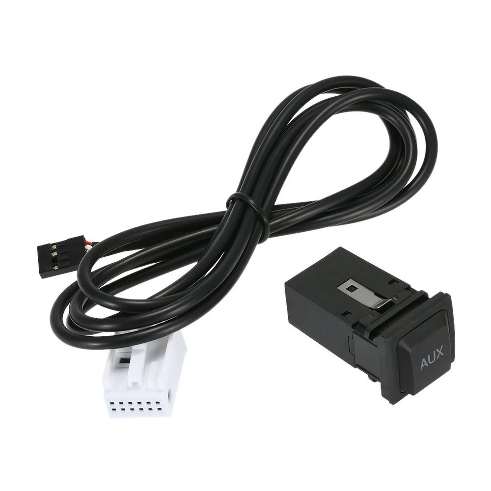 Aux Cable with Aux Button for VW RCD510+ RCD310+ RCD300 GOLF MK6 Bora Sagitar Tiguan