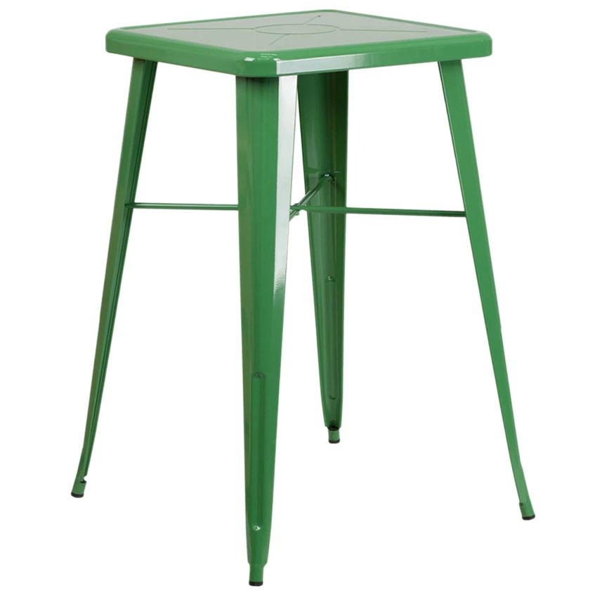 Flash Furniture 23.75'' Square Green Metal Indoor-Outdoor Bar Height Table [863-CH-31330-GN-GG]