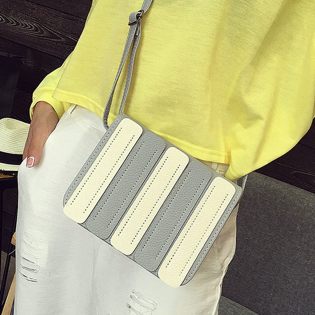 Bolsas Femininas Designer Brand Women Sigle Shoulder High Grade PU Leather Striped Panelled Pattern Bags Vintage