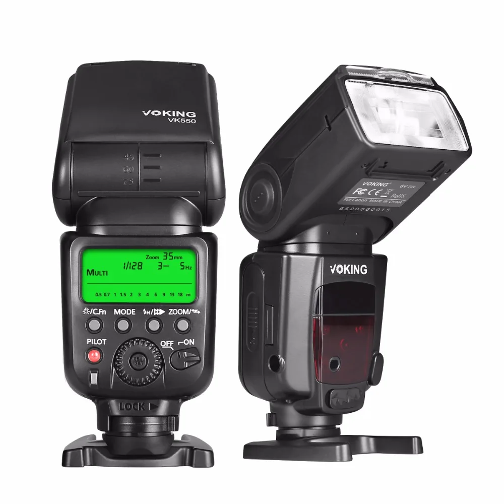 Voking VK550 ETTL Slave Mode Flash Manual LCD Display Speedlite for Canon EOS Rebel 5DS 5DSR 5S