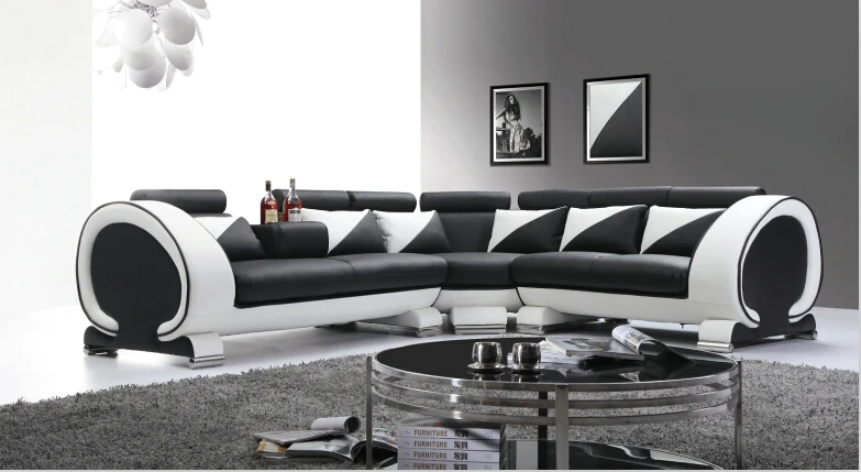 Dirigir guión Sumergir Sofá de cuero de diseño moderno con forma de l, sofá de cuero  moderno|modern design leather sofa|modern leather sofadesign leather sofa -  AliExpress
