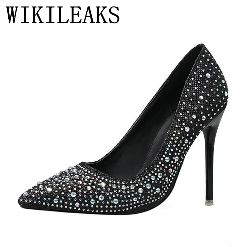 

designer shoes women luxury 2017 brand pink pumps crystal ladies rhinestone wedding shoes red high heels extreme valentine shoes