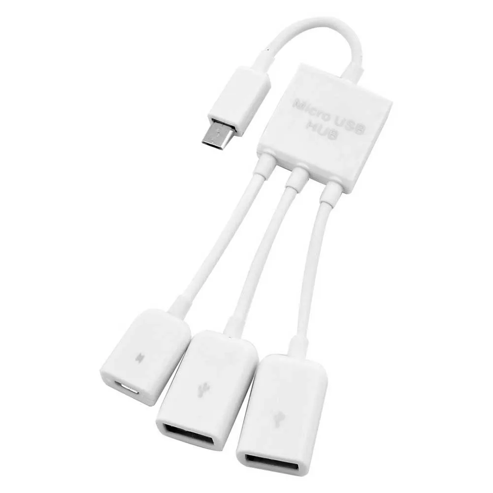 3 в 1 Micro USB мужчин и женщин и двойной USB 2,0 хост OTG Кабель-адаптер GDeals-15