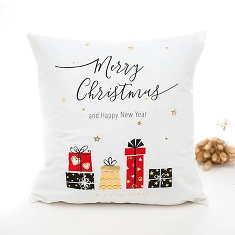 Счастливого Рождества чехол для подушки Чехлы для подушек Noel рождественские украшения для дома счастливый год Navidad рождественские вечерние принадлежности