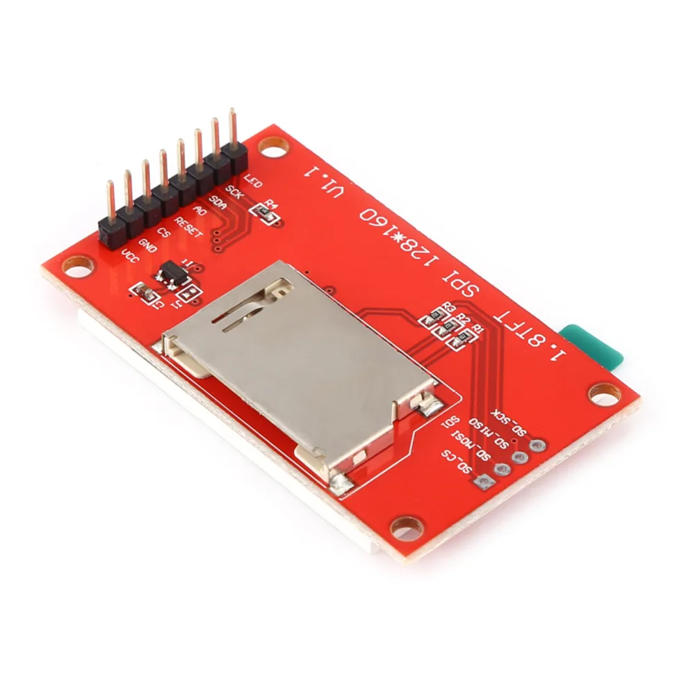 VBESTLIFE 1,8 дюймовый TFT ЖК-дисплей модуль ST7735 128x160 51/AVR/STM32/ARM 8/16 бит SPI цветной дисплей бит SPI серийная печатная плата адаптер