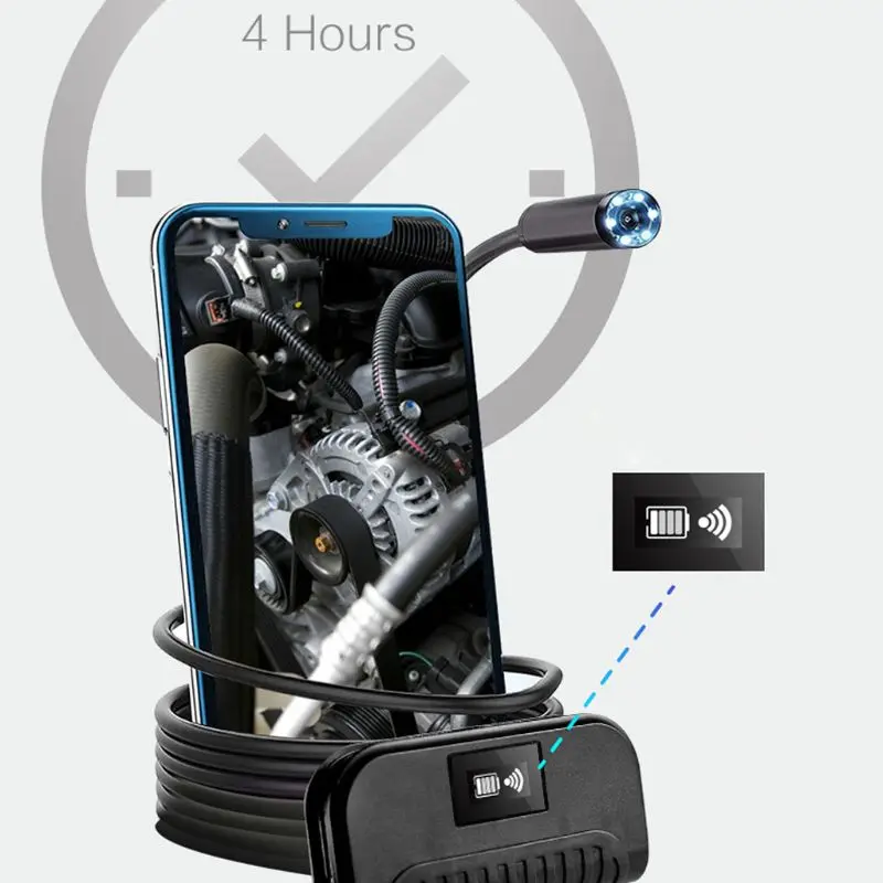  14.2mm 5.0MP WIFI Endoscope Camera HD Auto Focus IP68 Waterproof Hard Cable Inspection Camera USB 4