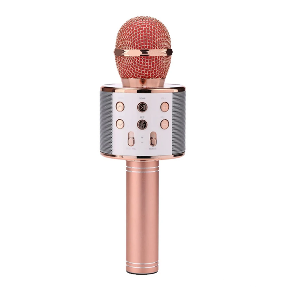 

Wireless Karaoke Microphone Speaker Mikrofon KTV Karaoke Player Echo System Digital Sound Audio Mix Singing Machine MICK. WS858