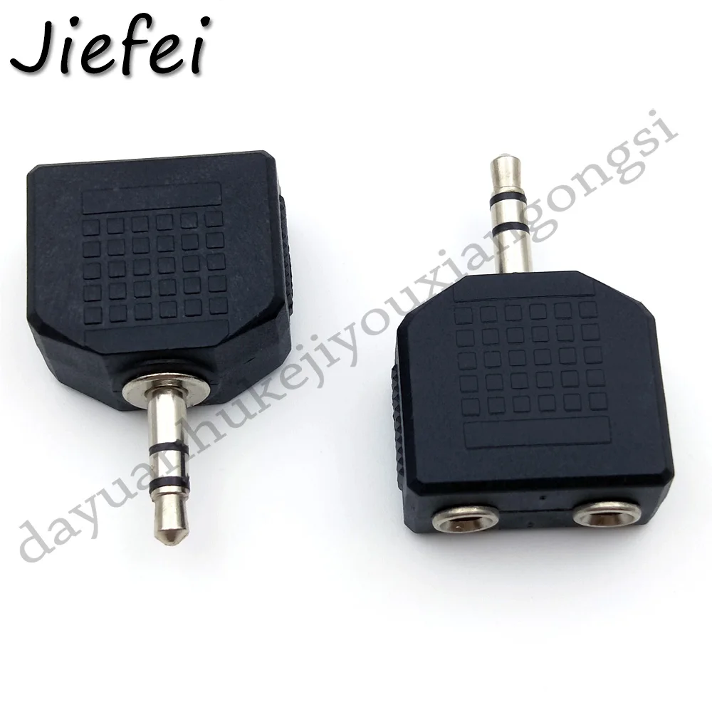 100pcs 1 Male to 2 Female 3 5 Jack Aux Audio Cable Headphone Splitter for Apple iPhone 4 5 6 7 plus iPad iPod laptop MP3 speaker