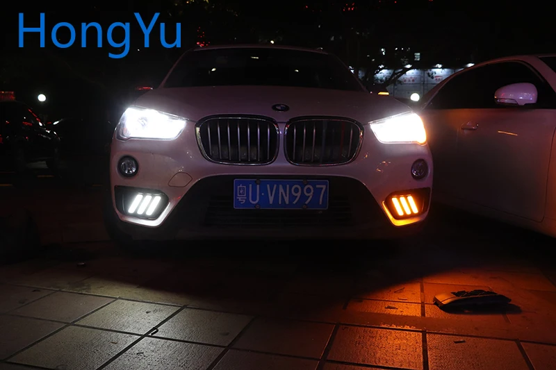 Светодиодные дневные ходовые огни для BMW X1 F48 F49 2015 2016 2017 2018 2019 противотуманная