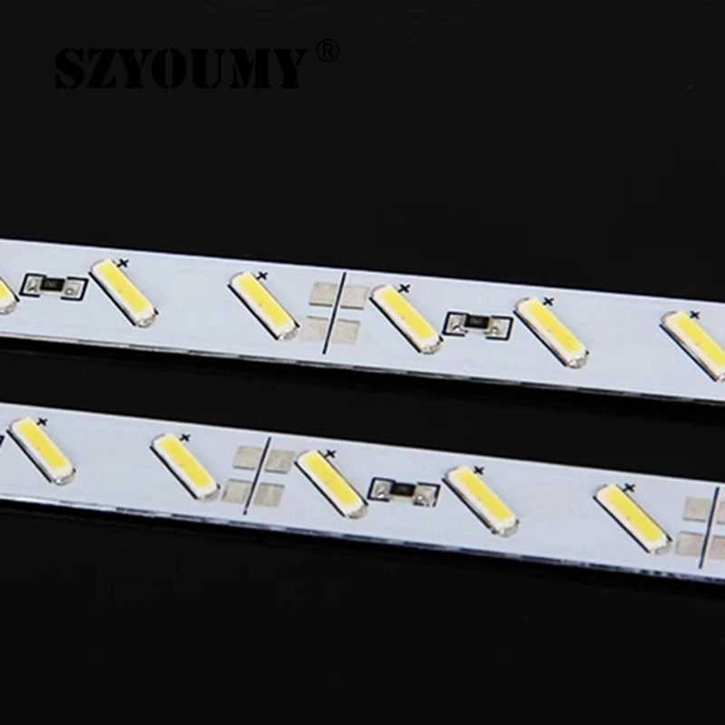 SZYOUMY не водонепроницаемый 7020 SMD 72 светодиодный s/M светодиодный жесткий полоса DC 12 V 7020 светодиодный трубка Жесткая светодиодная лента холодный белый теплый белый