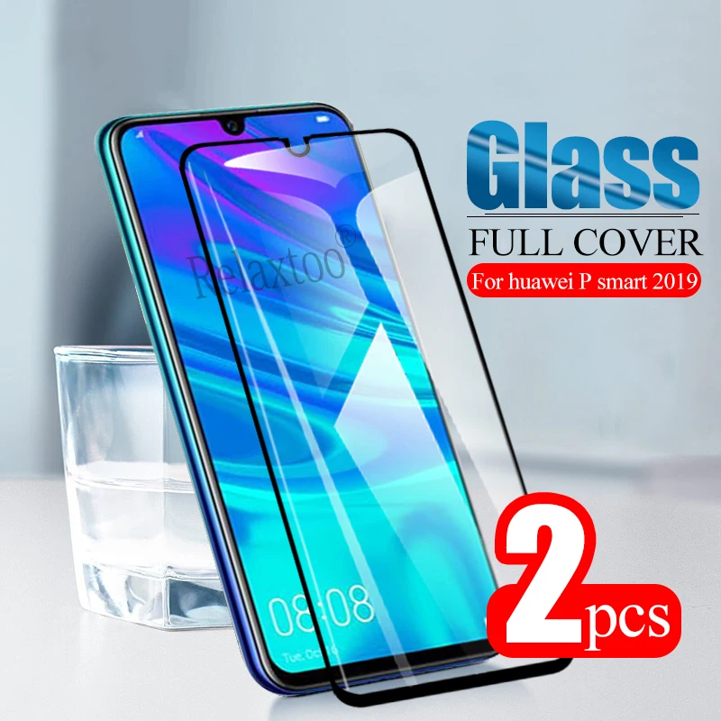 

2pcs Safety Glass on For huawei p smart 2019 Glass display Armor For huawei p smart 2019 tempered glass psmart protective Film