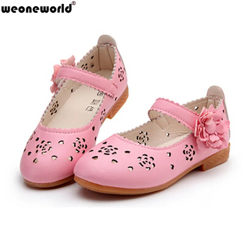 WEONEWORLD/модельные детские туфли; брендовая дизайнерская обувь принцессы; открытые кожаные сандалии для маленьких девочек; сезон весна-лето; Size26-36 сандалии