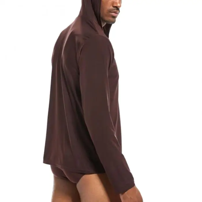 Masculino casual homewear com capuz mangas compridas