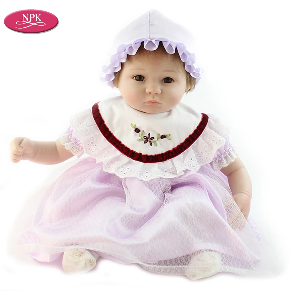 

NPK 45CM Silicone Reborn Boneca Fashion Baby Dolls Realistic Newborn Princess Girls Lifelike Babies Doll Menina Reborn Doll Toy