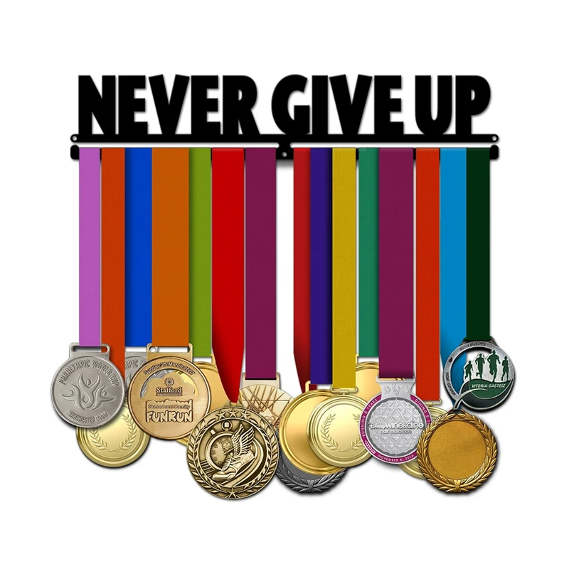

WR High Quality Believe&Train Never Give Up - Motivational Medal Hanger