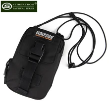 Seibertron Compact MOLLE EDC Pouch Utility Gadget Pouch wallet Detachable Neck Lanyard 6.3″ Mobile Phone Purse Belt Waist Bag