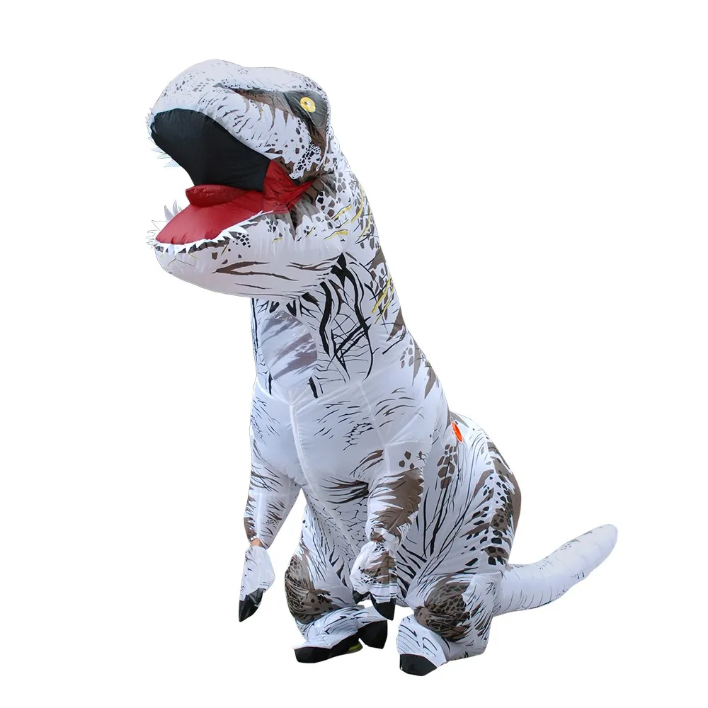 Надувной костюм динозавра для Хэллоуина, косплей, костюмы динозавра для взрослых, Disfraces Adultos, T-REX с вентилятором